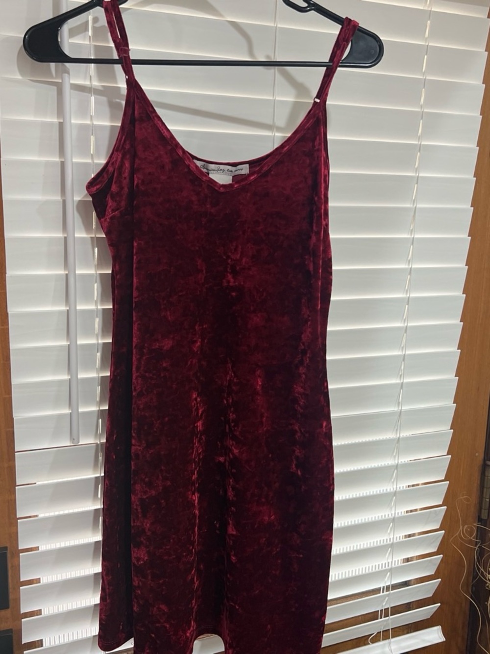 Velvet Slip Dress in Deep Wine Red
